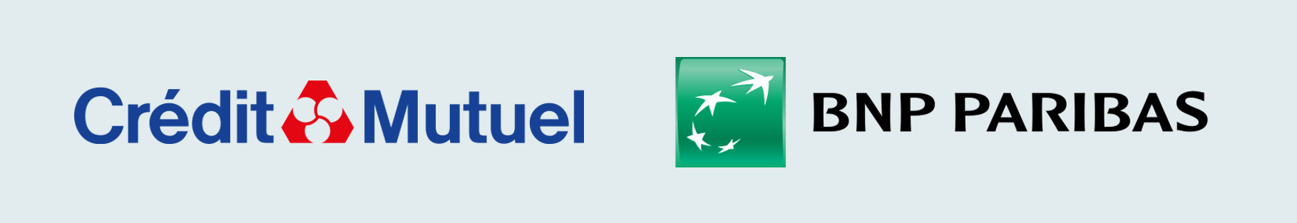 Logos Crédit Mutuel / BNP Paribas